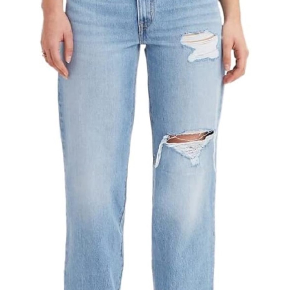 Levi's Blue Straight Leg Jeans with Vintage Wash